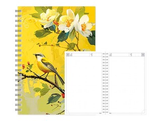 Dienasgrāmata - piezīmju bloks bez datumiem Tempo Spiral, Adele, punktotas lapas