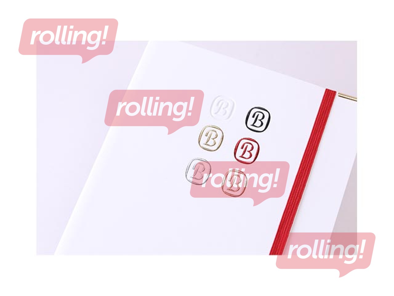 Piezīmju grāmata A5 Balts business ar gumiju, balta vai melna