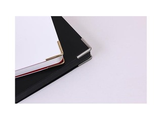 Piezīmju grāmata A5 Balts business ar gumiju, balta vai melna