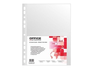 Dokumentu kabatiņas Office Products, A4, glancētas, 50 mic., 100 gab.
