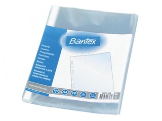Dokumentu kabatiņas Bantex, A4, matētas, 40 mic., 100 gab.