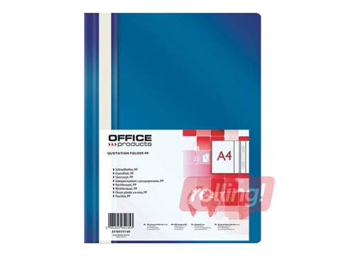 Mape ātršuvējs Office Products, A4, tumši zila