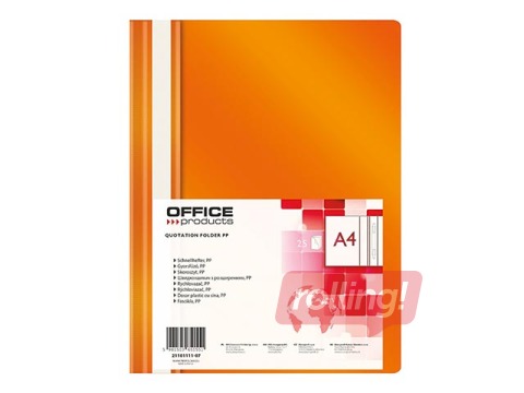 Mape ātršuvējs Office Products, A4, oranža