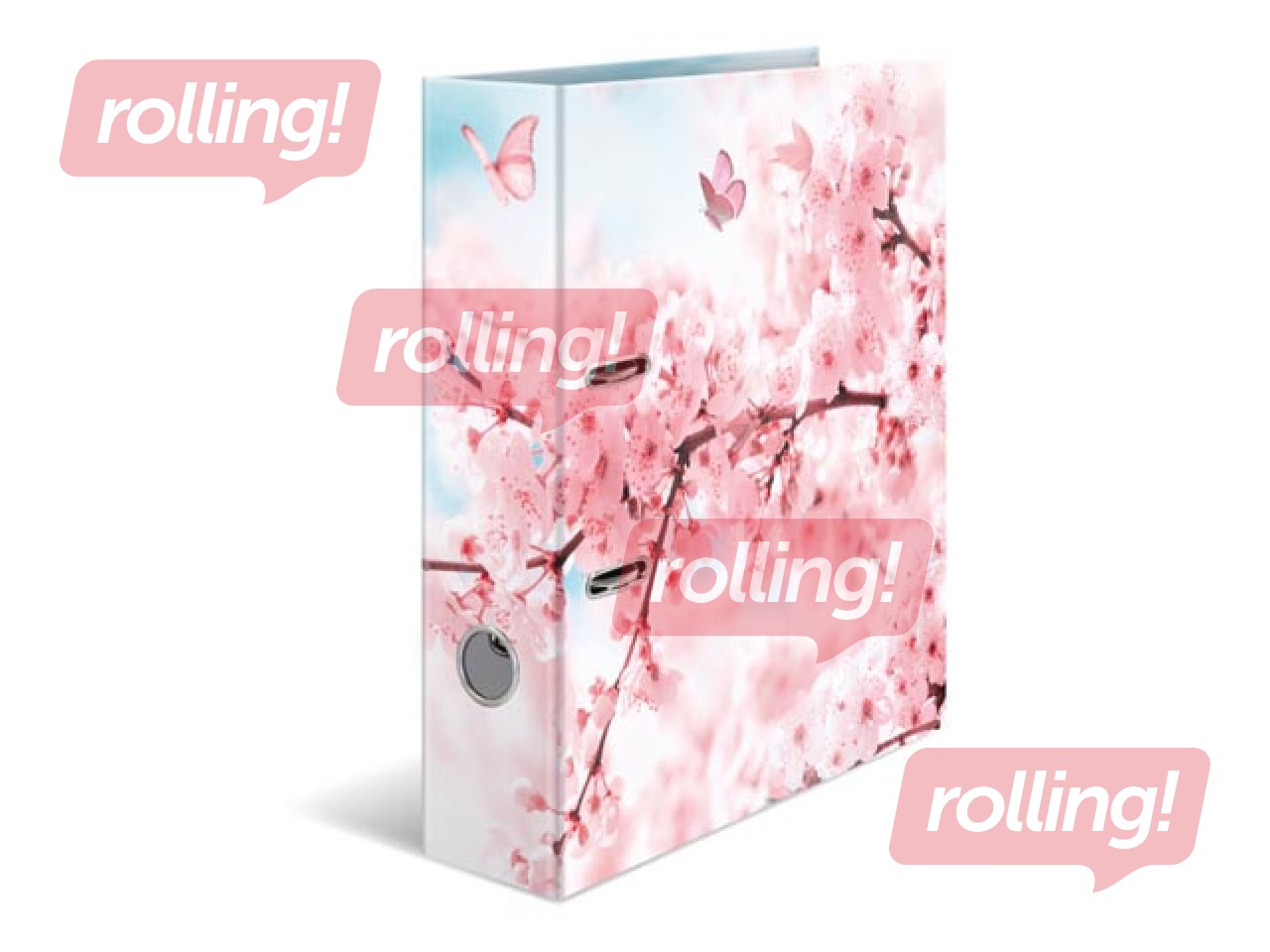 Mape reģistrs ar ziedu apdruku, A4, 70mm