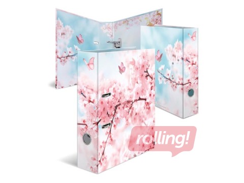 Mape reģistrs ar ziedu apdruku, A4, 70mm