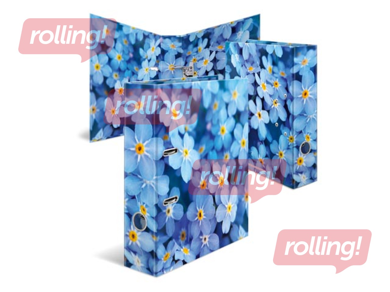 Mape reģistrs ar ziedu apdruku, A4, 70mm