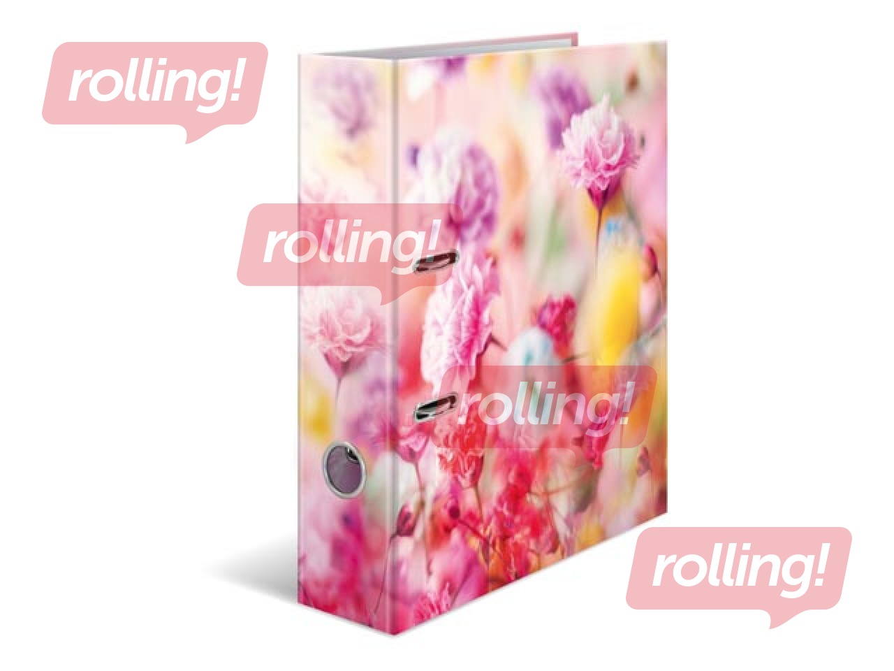 Mape reģistrs ar ziedu apdruku, A4, 70mm