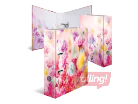 Mape reģistrs ar ziedu apdruku, A4, 70mm