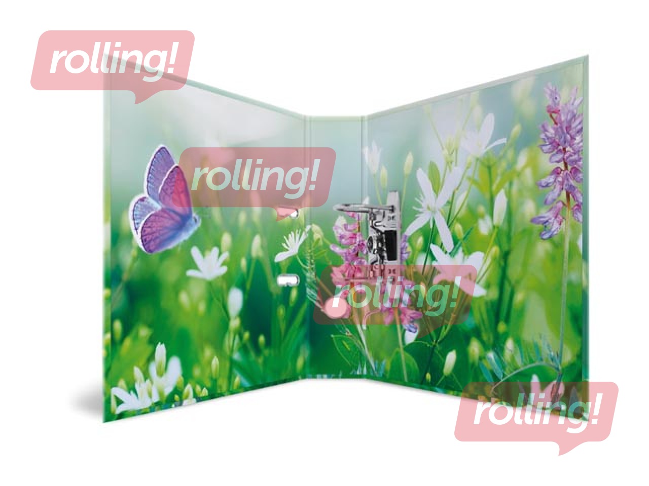 Mape reģistrs ar ziedu apdruku, A4, 70mm