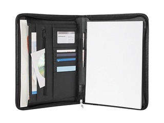 Mape ar rāvējslēdzēju Wedo Elegance, A4, melna