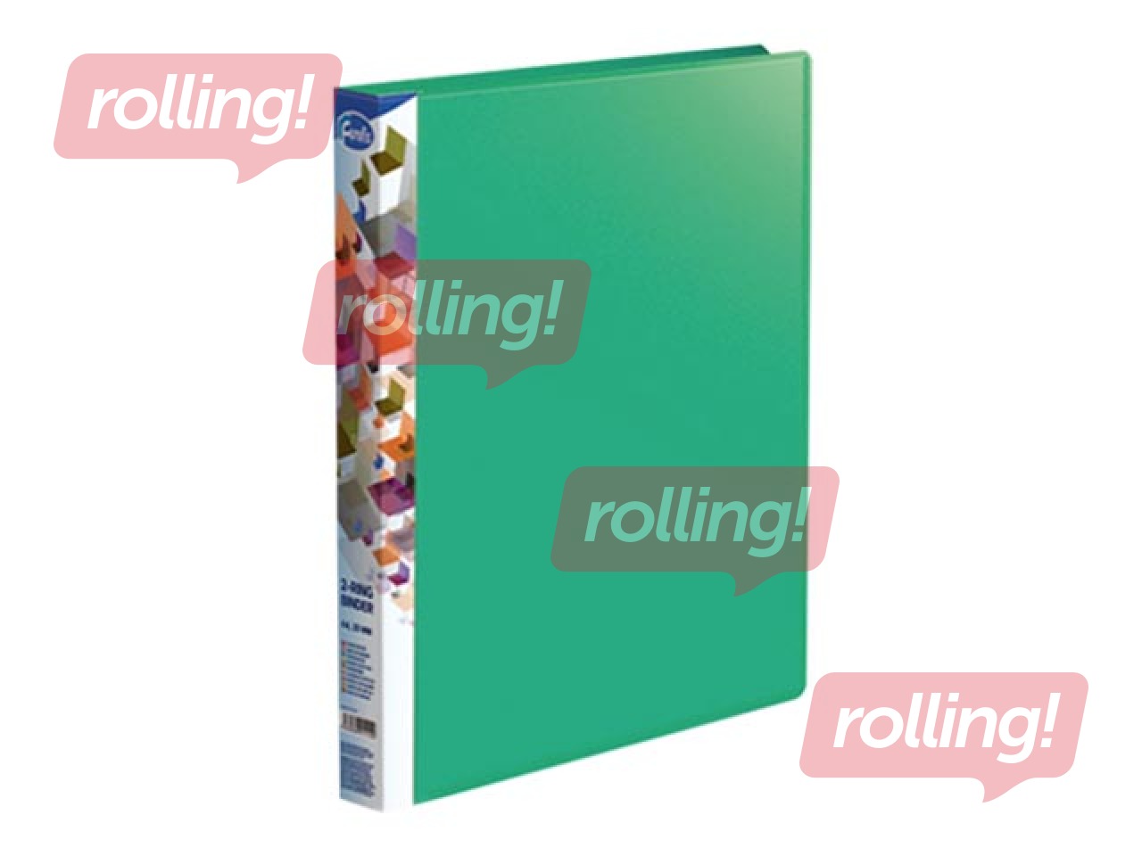 Mape ar 2 riņķiem Forofis, A4, zaļa, 20mm