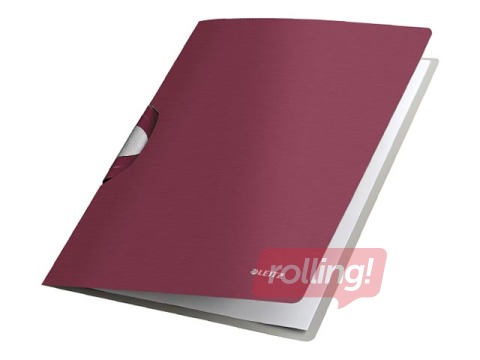 Mape ar klipsi Leitz Style, A4, bordo