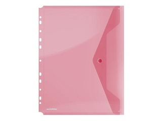 Mape - aploksne iešujama Donau, A4, caurspīdīga, sarkana