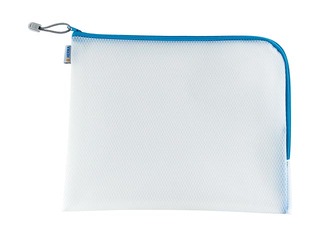 Mape - slēdzama Herma, A4+, caurspīdīga ar zilu rāvējslēdzēju