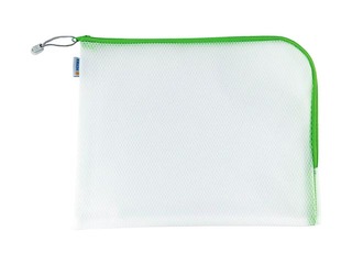 Mape - slēdzama Herma, A4+, caurspīdīga ar zaļu rāvējslēdzēju