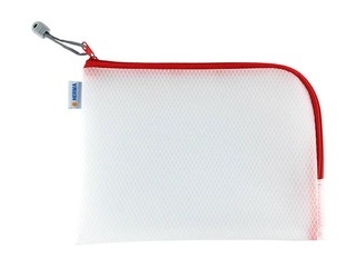 Mape - slēdzama Herma, A5, caurspīdīga ar sarkanu rāvējslēdzēju