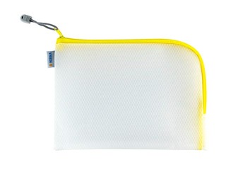 Mape - slēdzama Herma, A5, caurspīdīga ar dzeltenu rāvējslēdzēju