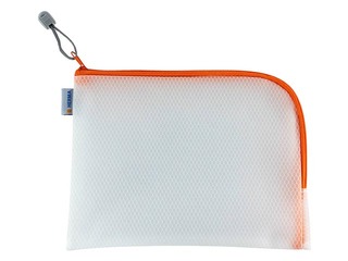 Mape - slēdzama Herma, A5, caurspīdīga ar oranžu rāvējslēdzēju