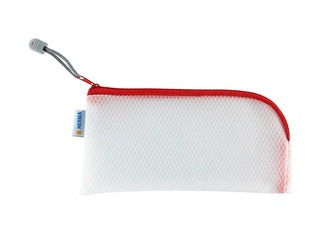 Mape - slēdzama Herma, 23x11 cm, caurspīdīga ar sarkanu rāvējslēdzēju