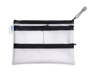 Mape - slēdzama Herma Multibag, A5, caurspīdīga ar melnu rāvējslēdzēju