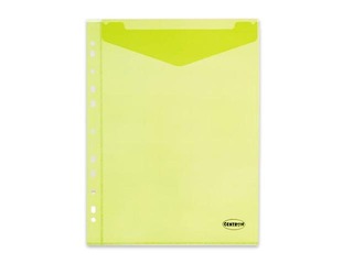 Mape - aploksne iešujama Centrum, A4, vertikāla, dzeltena, 0.18mm