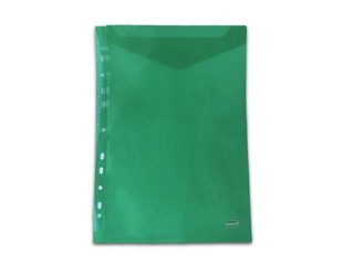 Mape - aploksne iešujama Centrum, A4, vertikāla, zaļa, 0.18mm