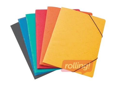 Mape ar gumijām Multi-S, A4, kartona, 2cm,  melna