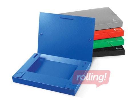 Mape ar gumiju Forpus, A4, 30 mm, sarkana