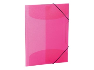 Mape ar 3 atlokiem un gumijām Herma, A4, PP, rozā