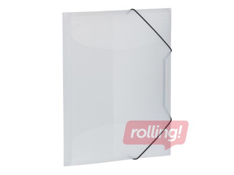 Mape ar 3 atlokiem un gumijām Herma, A4, PP, balta