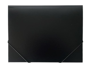 Mape ar gumiju Multi-S, A4, 1.9 cm, plastikāta, melna