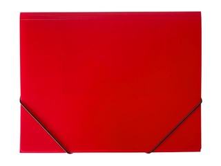 Mape ar gumiju Multi-S, A4, 1.9 cm, plastikāta, sarkana