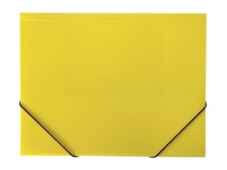 Mape ar gumiju Multi-S, A4, 1.9 cm, plastikāta, dzeltena