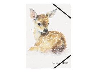 Mape ar 3 atlokiem un gumijām Pagna Save me No.4, A4, stirna