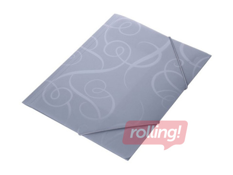 Mape ar gumiju Forpus BAROCCO, A4, sudraba