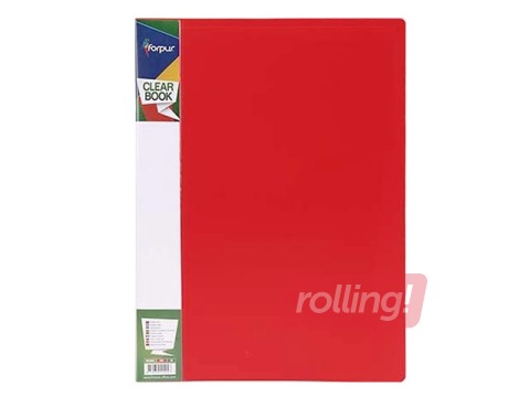 Mape ar 10 kabatiņām Forpus, A4, sarkana