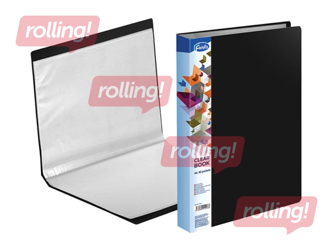 Mape Forofis ar 60 kabatiņām, A4, melna