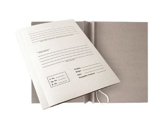 Vāki arhivēšanai ar auklām SM·LT, A4, kartona, balti