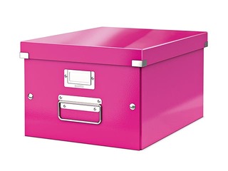 Uzglabāšanas kaste Leitz, Click & Store, A4, rozā