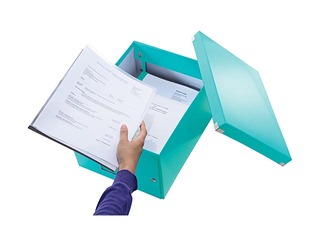 Uzglabāšanas kaste Leitz, Click & Store, A4, ledus zila