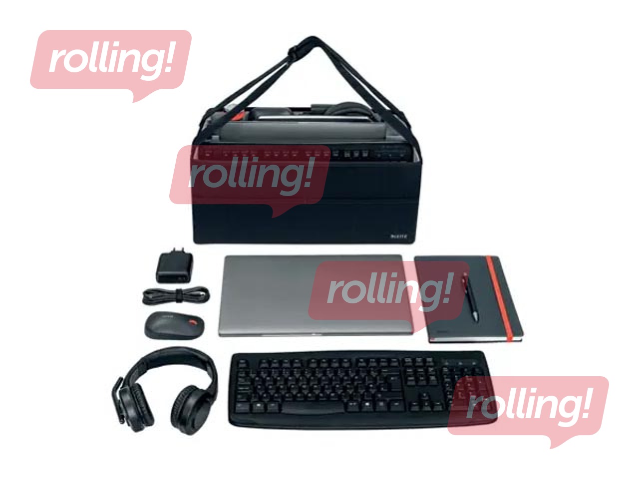 Uzglabāšanas un pārvadāšanas soma Leitz Fabric Hot, pelēka