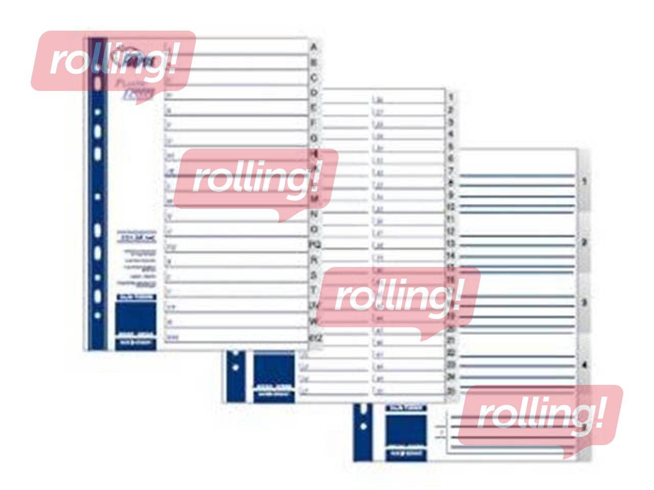 Dokumentu sadalītājs Forpus 1-6, A4+, PP, pelēks