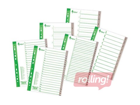 Dokumentu sadalītājs Forpus 31-1, A4, PP, pelēks