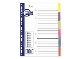 Dokumentu sadalītājs Forpus, 1-6, A4, PP, krāsains