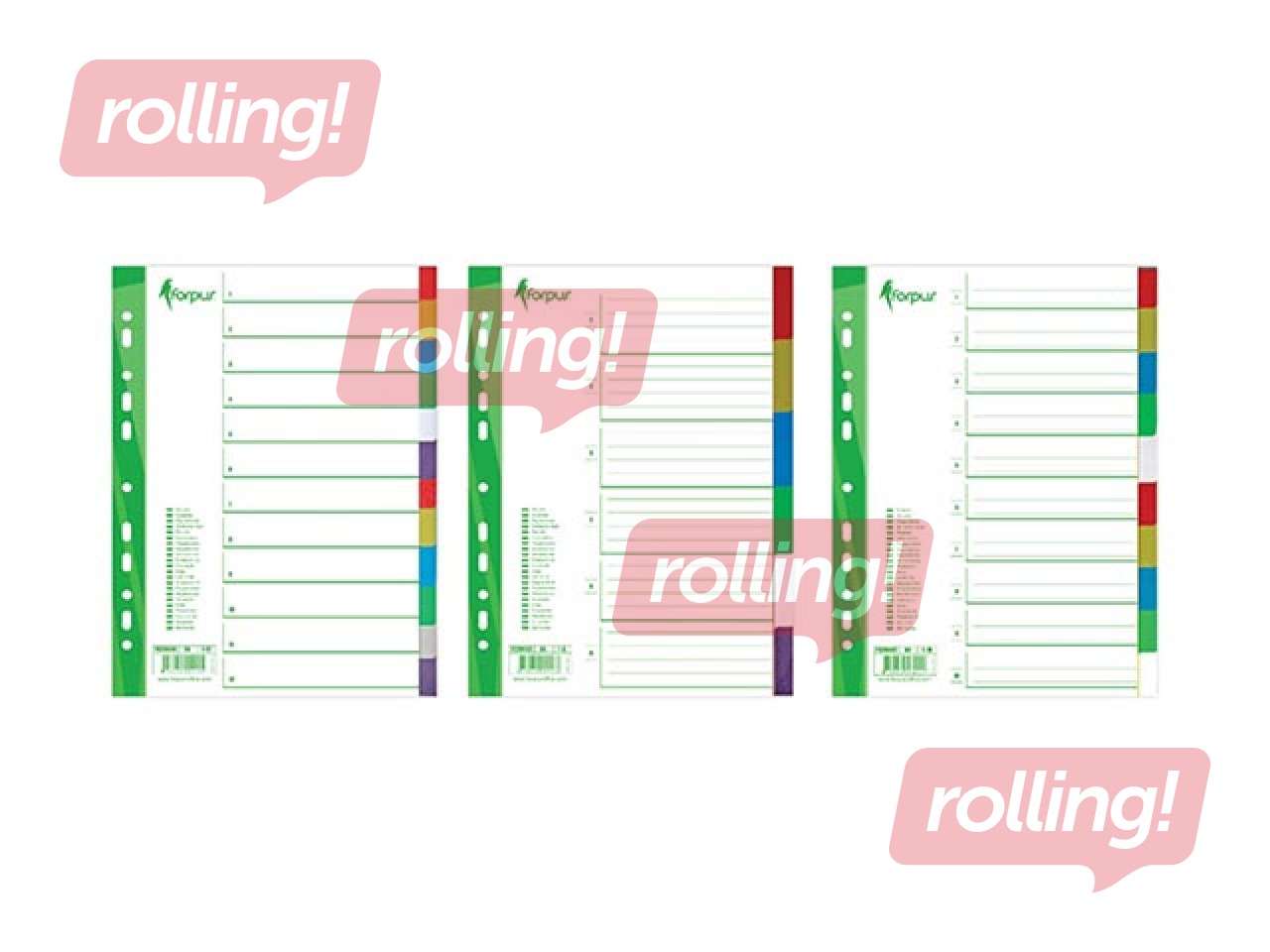 Dokumentu sadalītājs Forpus, A4, 1-5, krāsains