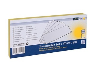 Starplapas Office Point, kartona, 10.5x24cm, dzeltenas, 100 gab.