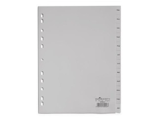 Dokumentu sadalītājs Durable Dec. - Jan., A4, PP, pelēks