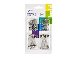 Angļu saspraudes, dažādi izmēri, 64 gab.