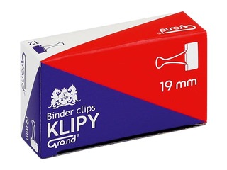 Klipši papīram Grand, 19 mm, 12 gab., melni
