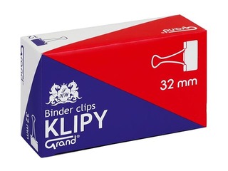 Klipši papīram Grand, 32 mm, 12 gab., melni
